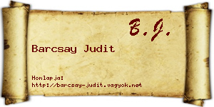 Barcsay Judit névjegykártya